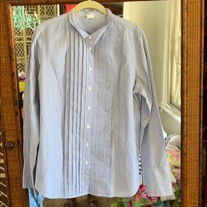 J. Crew Striped Blue Button Down Shirt
